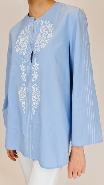 TRUE ROYAL SKY EMBROIDERED SHIRT