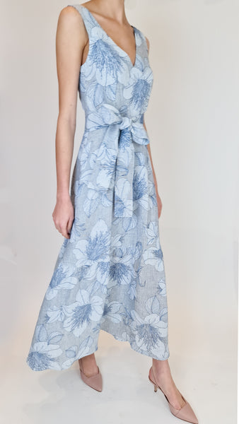 ROSSO35 STRIPE FLORAL DRESS