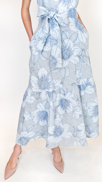 ROSSO35 STRIPE FLORAL DRESS