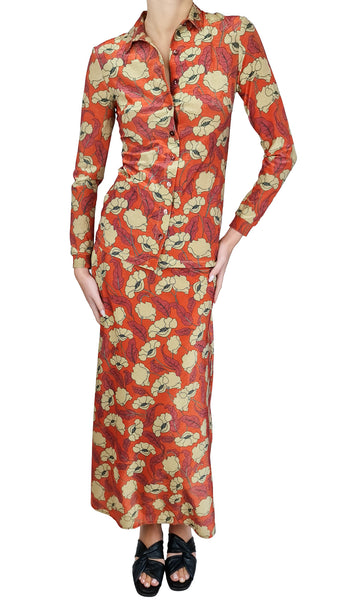 CAMISA SIYU NARANJA SHELLEY ORO