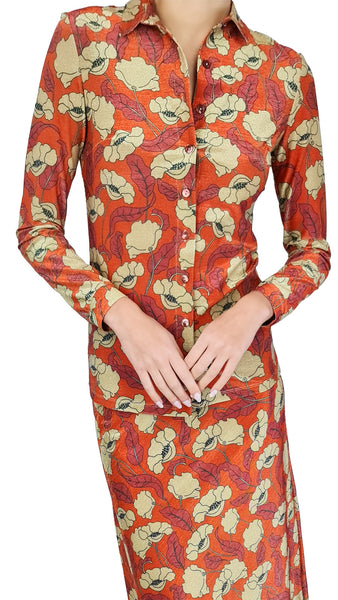 CAMISA SIYU NARANJA SHELLEY ORO