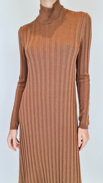 PUROTATTO TABACCO KNIT DRESS