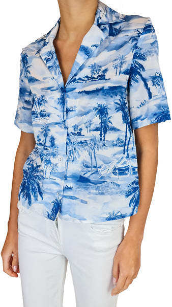 VERA CAMICIA TAHITI BLU REALE