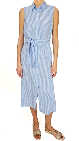 120% LINO STRIPE DRESS