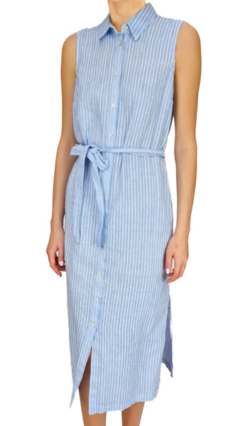 120% LINO STRIPE DRESS