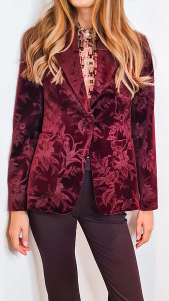 TRUE ROYAL FLORA VELVET JACKET