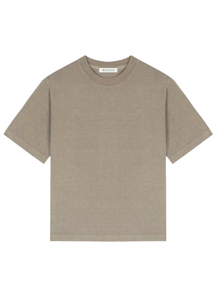 Beige t-shirt on a white background