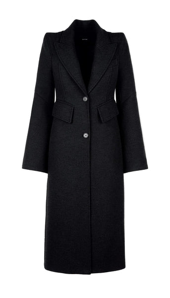 Black coat on a white background