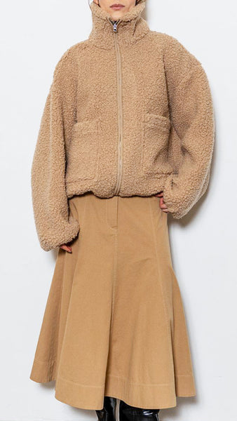 PROJECT AJ117 TEDDY CAMEL JACKET