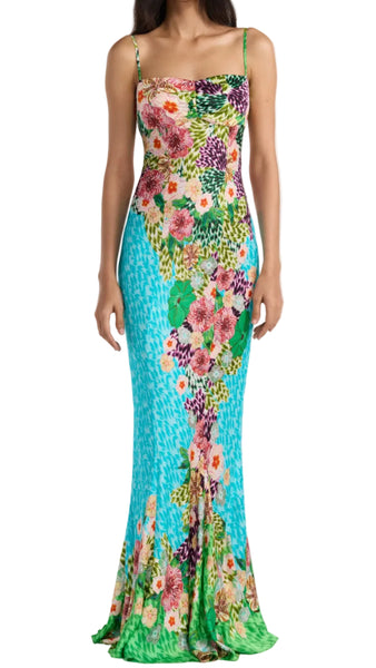 SALONI RENEE LONG PLUMERIA DRESS