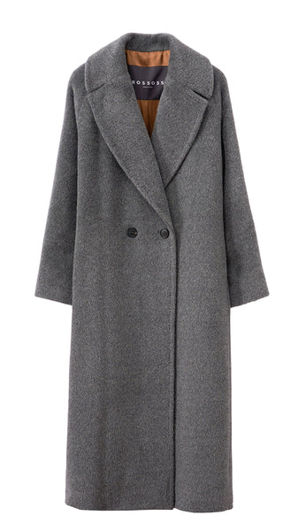 ROSSO35 GREY ALPACA COAT