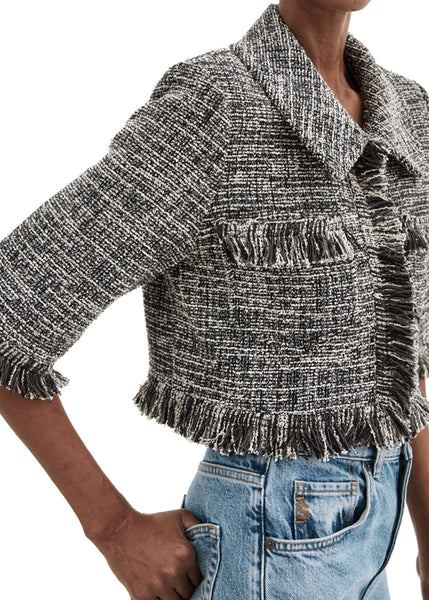 SMYTHE PEPPER TWEED MINI JACKET