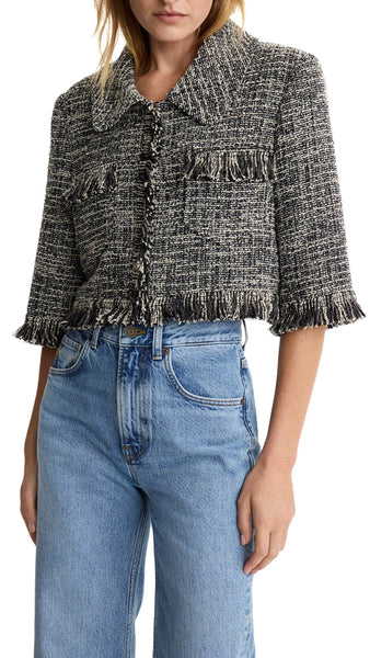 SMYTHE PEPPER TWEED MINI JACKET