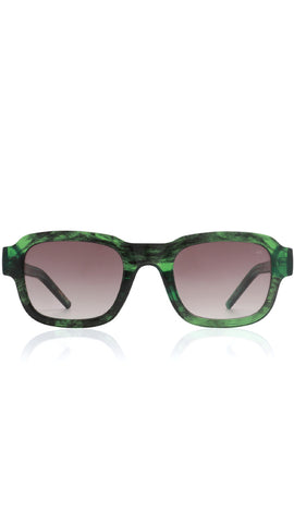 A.KJAERBEDE HALO GREEN MARBLE SUNGLASSES
