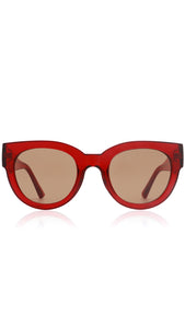 A.KJAERBEDE LILY RED TRANSPARENT SUNGLASSES