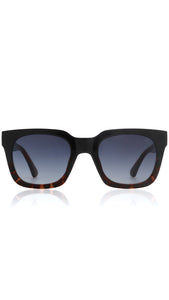 A.KJAERBEDE NANCY BLACK DEMI TORTOISE SUNGLASSES