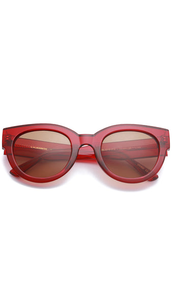 A.KJAERBEDE LILY RED TRANSPARENT SUNGLASSES