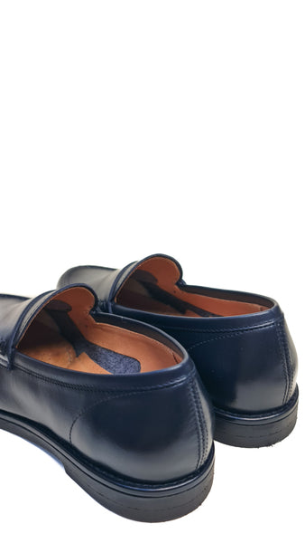 ALBERTO FASCIANI FELICIA VITELLO BLUE LOAFERS