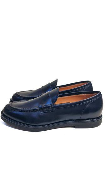 ALBERTO FASCIANI FELICIA VITELLO BLUE LOAFERS