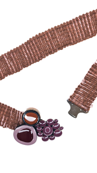 EXQUISITE J GRAPE CARAMEL BELT