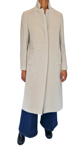 CINZIA ROCCA LONG SAND ALPACA COAT