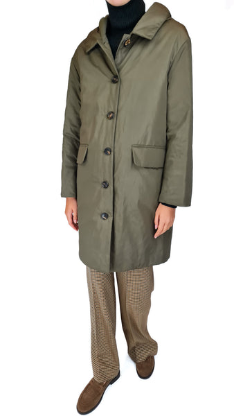 ROSSO 35 KHAKI HOODED COAT