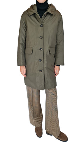 ROSSO 35 KHAKI HOODED COAT