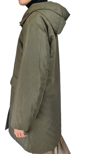 ROSSO 35 KHAKI HOODED COAT