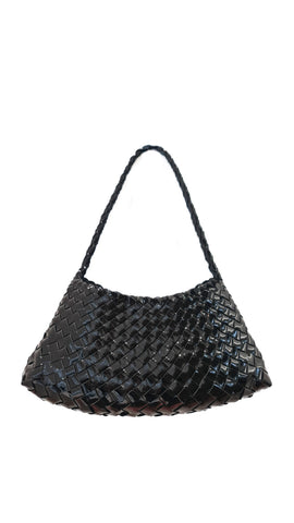 DRAGON DIFFUSION ROSANNA PATENT BLACK BAG