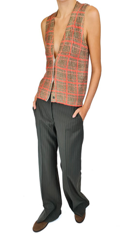 TRUE ROYAL BIANCA PINSTRIPE TROUSERS
