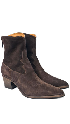 ALBERTO FASCIANI COFFEE COWBOY BOOTIES