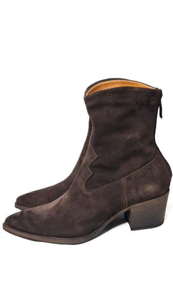 ALBERTO FASCIANI COFFEE COWBOY BOOTIES