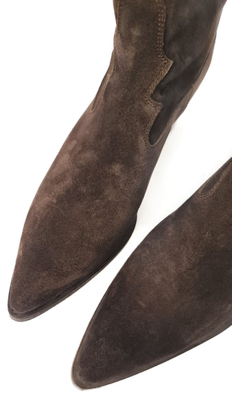 ALBERTO FASCIANI COFFEE COWBOY BOOTIES