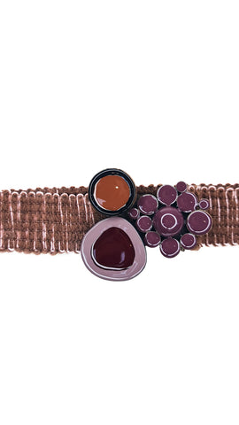 EXQUISITE J GRAPE CARAMEL BELT