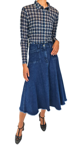 SIYU BLUE ETAN WOOL SHIRT