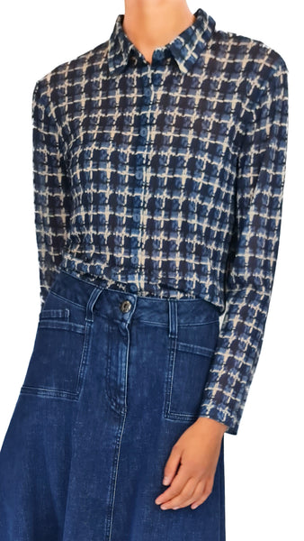 SIYU BLUE ETAN WOOL SHIRT