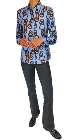 CALIBAN SKY CHAIN PRINT SHIRT