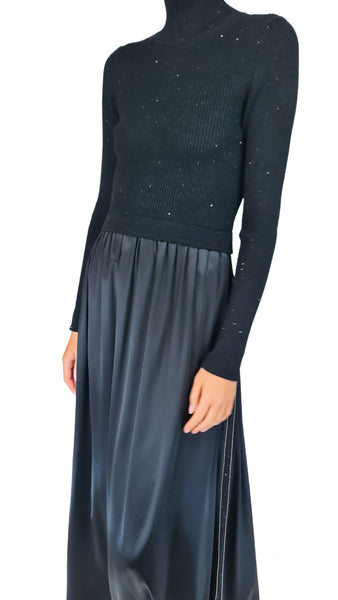PUROTATTO SEQUIN SILK DRESS