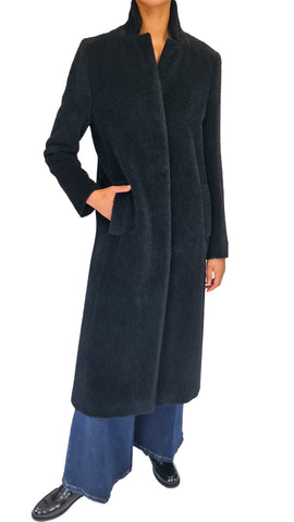 CINZIA ROCCA LONG BLACK ALPACA COAT