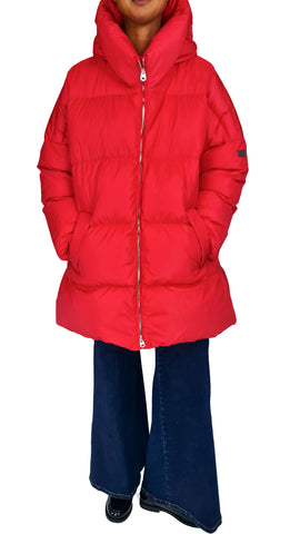 LEMPELIUS DUA BRIGHT RED DOWN COAT