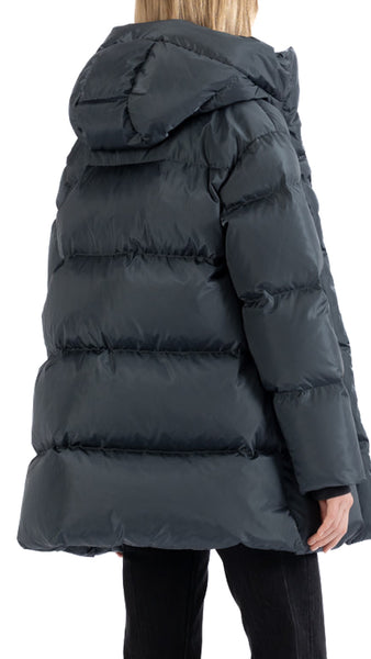 LEMPELIUS ANU GRAPHITE BLUE DOWN COAT