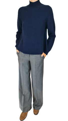 PUROTATTO DARK BLU HIGHNECK SWEATER