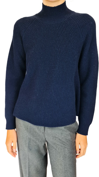 PUROTATTO DARK BLU HIGHNECK SWEATER