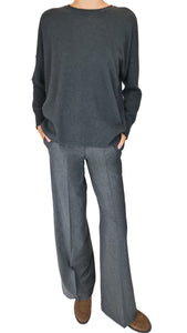 PUROTATTO GRIGIO CASHMERE ROUNDNECK JUMPER