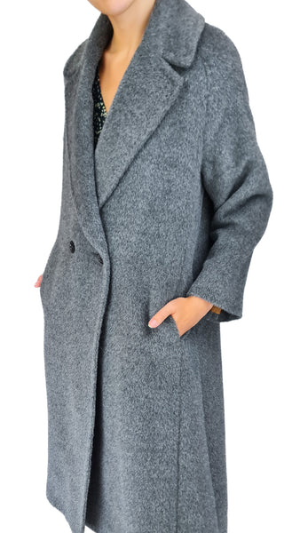 ROSSO 35 GREY ALPACA COAT