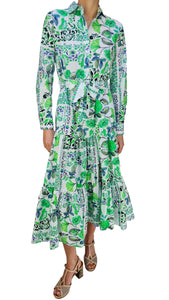 CALIBAN GREEN BOTANICAL DRESS