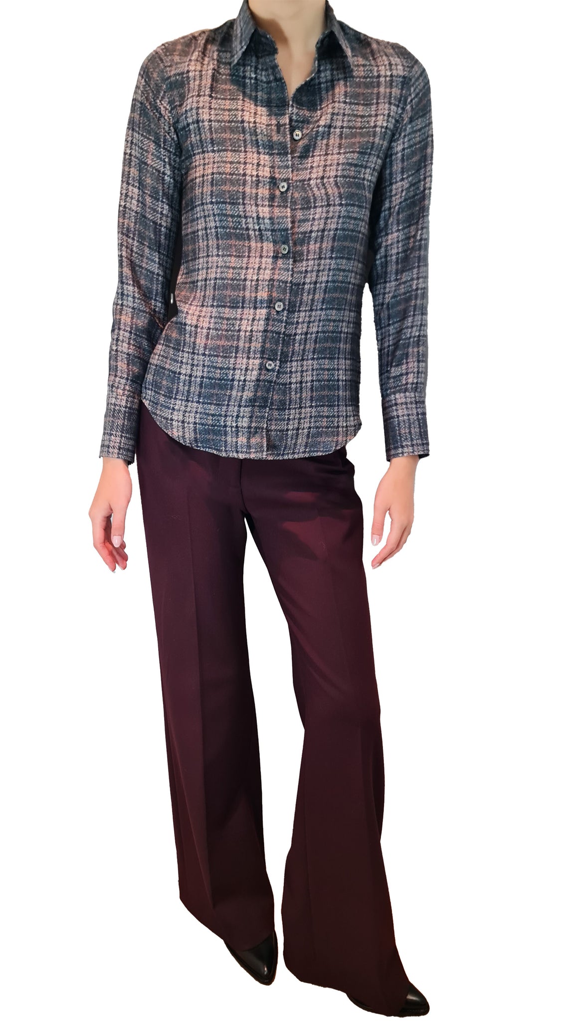 CALIBAN PURPLE CHECK SHIRT