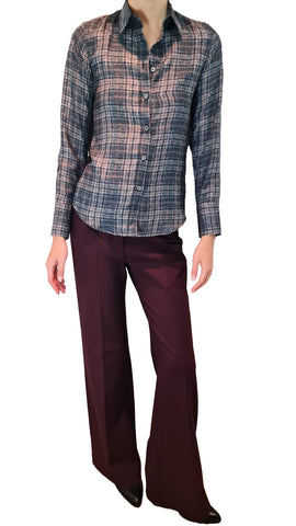 CALIBAN PURPLE CHECK SHIRT