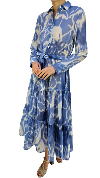 CALIBAN BLUE IKAT DRESS