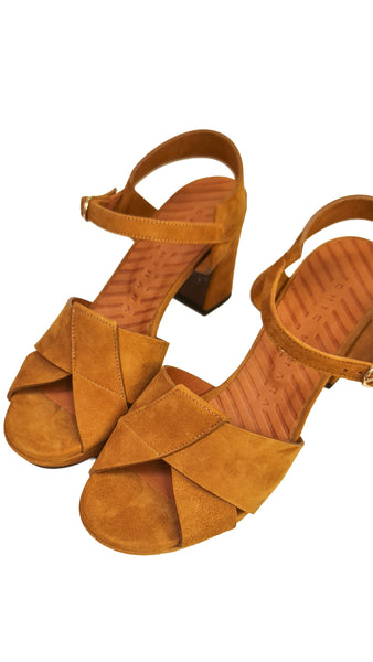 CHIE MIHARA KIELA COGNAC HEELS